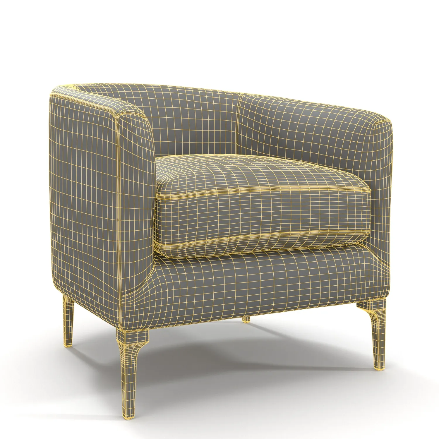Alder And Tweed Collins Occasional Chair PBR 3D Model_07
